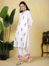 Printed Cotton Blend Kurta With Pants
